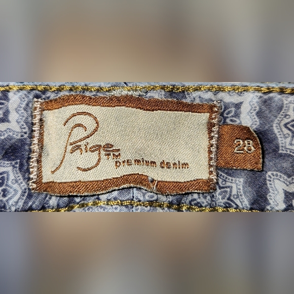 Paige Robertson Flare Womens Jeans 28 x 32 Distressed Stretch Bootcut USA Made - Picture 4 of 10